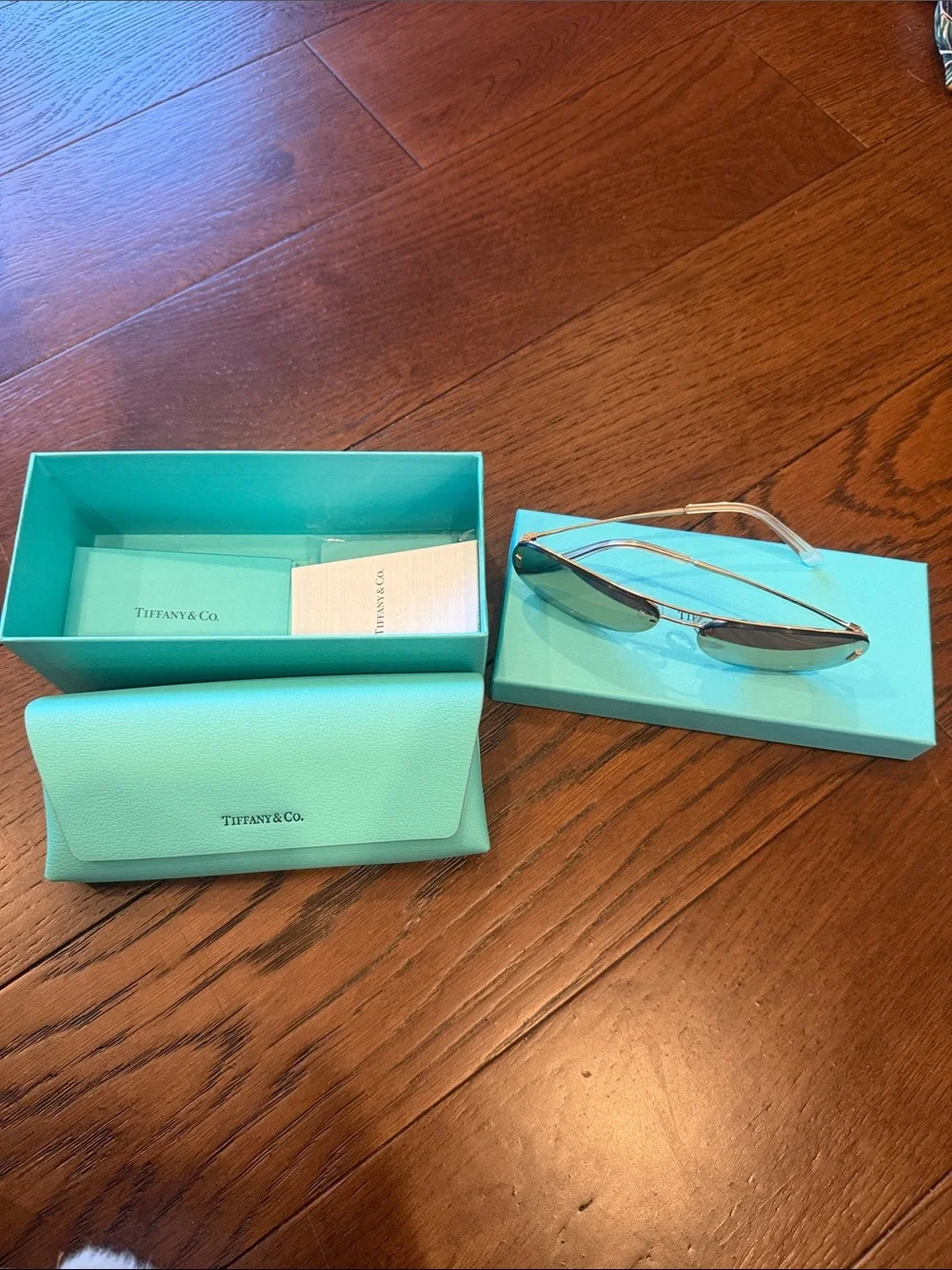 Tiffany & Co. Women's Aviator Sunglasses - Brown Gradient Lenses. Never worn. - Picture 2 of 3